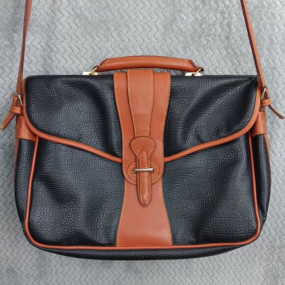 Dooney & Bourke All Weather Leather Pebbled Vintage Briefcase Messenger Bag - Picture 2 of 16